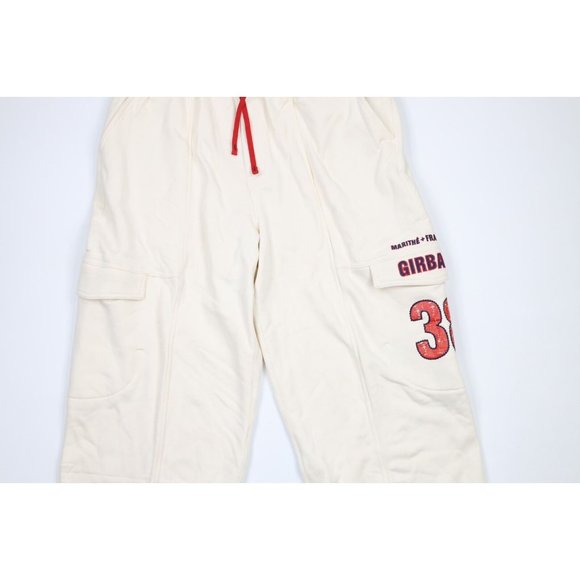 NOS Vintage 90s Marithe Francois Girbaud Mens XL Baggy Wide Leg Cargo Sweatpants - Picture 3 of 11